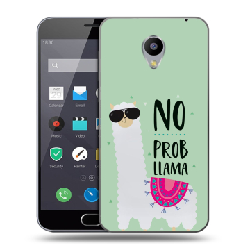 Пластиковый чехол на Meizu M2 Note с принтом Лама Пластиковый чехол на Meizu M2 Note с принтом Лама