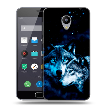 Пластиковый чехол на Meizu M2 Note с принтом Волки Пластиковый чехол на Meizu M2 Note с принтом Волки