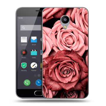 Пластиковый чехол на Meizu M2 Note с принтом Цветы розы Пластиковый чехол на Meizu M2 Note с принтом Цветы розы