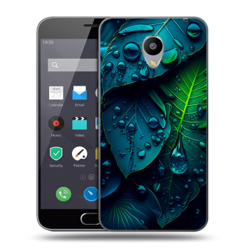 Пластиковый чехол на Meizu M2 Note с принтом Листья Пластиковый чехол на Meizu M2 Note с принтом Листья