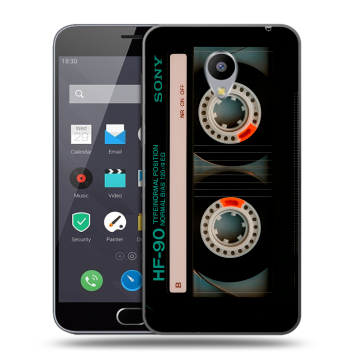 Пластиковый чехол на Meizu M2 Note с принтом Кассета