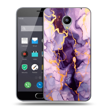 Пластиковый чехол на Meizu M2 Note с принтом Мрамор