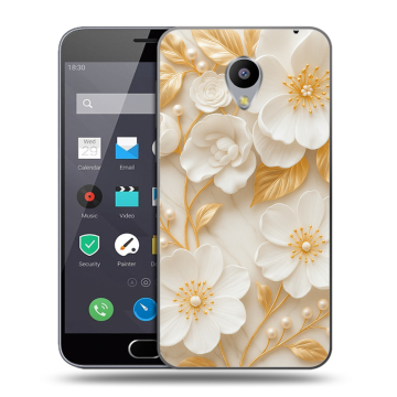 Пластиковый чехол на Meizu M2 Note с принтом Цветы