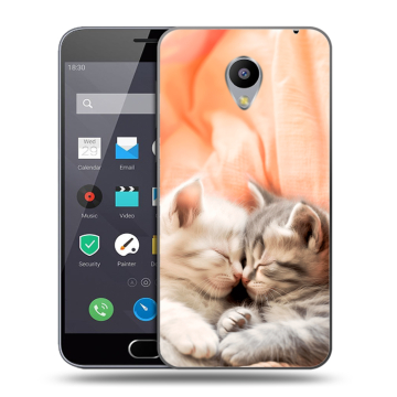 Пластиковый чехол на Meizu M2 Note с принтом Котята