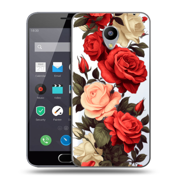 Пластиковый чехол на Meizu M2 Note с принтом Розы Пластиковый чехол на Meizu M2 Note с принтом Розы