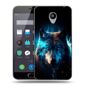 Пластиковый чехол на Meizu M2 Note с принтом Волк ночной Пластиковый чехол на Meizu M2 Note с принтом Волк ночной