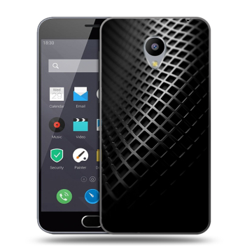 Пластиковый чехол на Meizu M2 Note с принтом Текстура металла