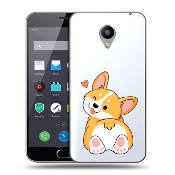 Пластиковый чехол на Meizu M2 Note с принтом Корги Пластиковый чехол на Meizu M2 Note с принтом Корги