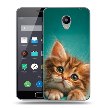 Пластиковый чехол на Meizu M2 Note с принтом котенок
