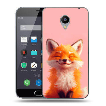 Пластиковый чехол на Meizu M2 Note с принтом милая лиса