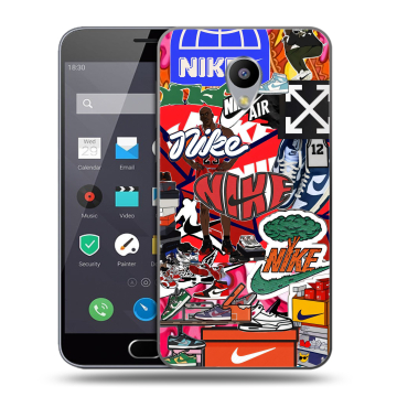 Пластиковый чехол на Meizu M2 Note с принтом Найк Nike яркий Пластиковый чехол на Meizu M2 Note с принтом Найк Nike яркий