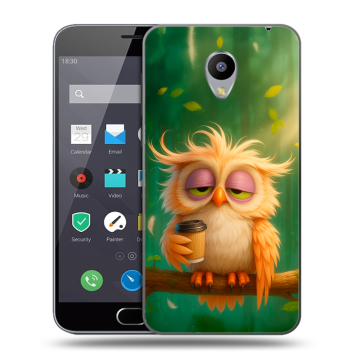 Пластиковый чехол на Meizu M2 Note с принтом сова