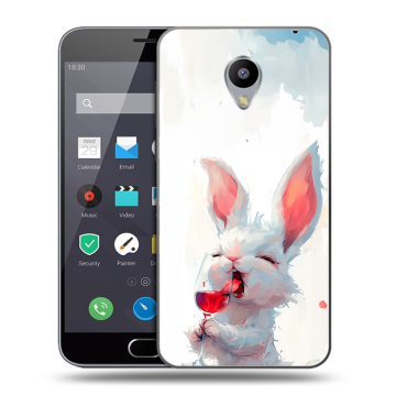 Пластиковый чехол на Meizu M2 Note с принтом кролик зайчик Пластиковый чехол на Meizu M2 Note с принтом кролик зайчик