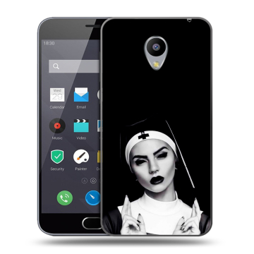 Пластиковый чехол на Meizu M2 Note с принтом монашка Пластиковый чехол на Meizu M2 Note с принтом монашка