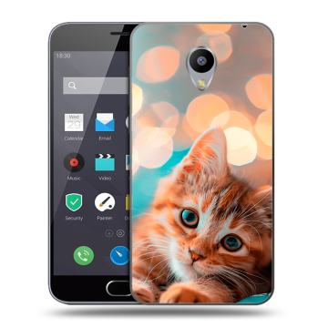Пластиковый чехол на Meizu M2 Note с принтом котик Пластиковый чехол на Meizu M2 Note с принтом котик
