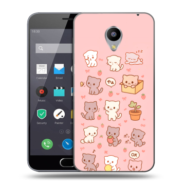 Пластиковый чехол на Meizu M2 Note с принтом Hello Kitty Хелоу Кити