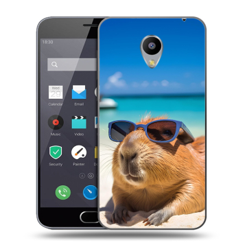Пластиковый чехол на Meizu M2 Note с принтом Капибара