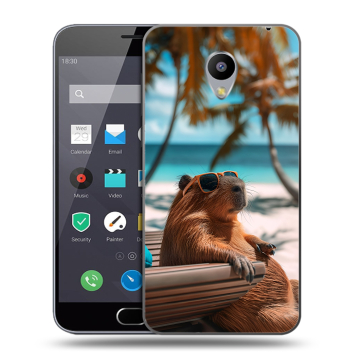 Пластиковый чехол на Meizu M2 Note с принтом Капибара