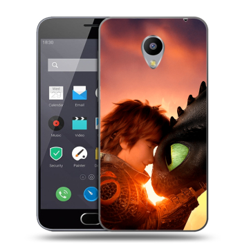 Пластиковый чехол на Meizu M2 Note с принтом Как приручить дракона