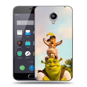 Пластиковый чехол на Meizu M2 Note с принтом Шрек Shrek