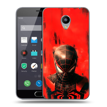 Пластиковый чехол на Meizu M2 Note с принтом человек паук spiderman