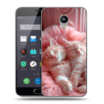 Пластиковый чехол на Meizu M2 Note с принтом котята котики