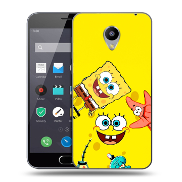 Пластиковый чехол на Meizu M2 Note с принтом Спанч боб Спанчбоб