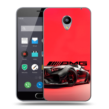 Пластиковый чехол на Meizu M2 Note с принтом Мерседес Mercedes AMG