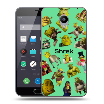 Пластиковый чехол на Meizu M2 Note с принтом Шрек Shrek