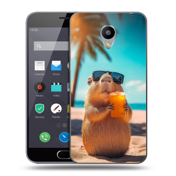 Пластиковый чехол на Meizu M2 Note с принтом Капибара Пластиковый чехол на Meizu M2 Note с принтом Капибара