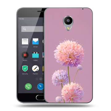 Пластиковый чехол на Meizu M2 Note с принтом Цветы