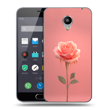 Пластиковый чехол на Meizu M2 Note с принтом Розовая роза