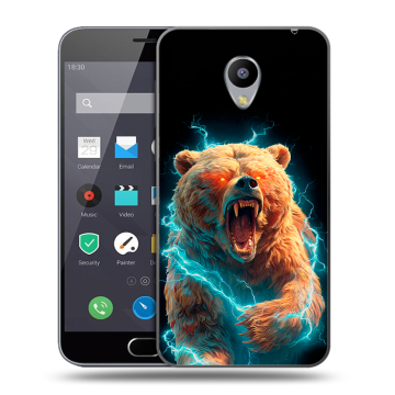 Пластиковый чехол на Meizu M2 Note с принтом Медведь