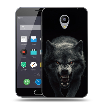 Пластиковый чехол на Meizu M2 Note с принтом Волк