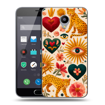 Пластиковый чехол на Meizu M2 Note с принтом Модный принт
