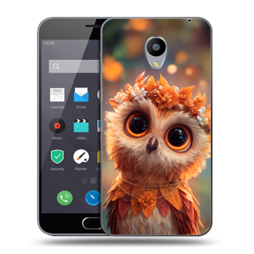 Пластиковый чехол на Meizu M2 Note с принтом Милая сова