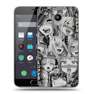 Пластиковый чехол на Meizu M2 Note с принтом Ahegao Ахегао Аниме