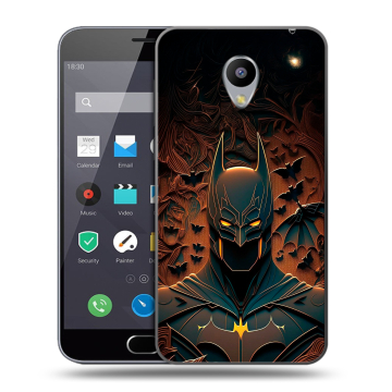 Пластиковый чехол на Meizu M2 Note с принтом Batman Бэтмен
