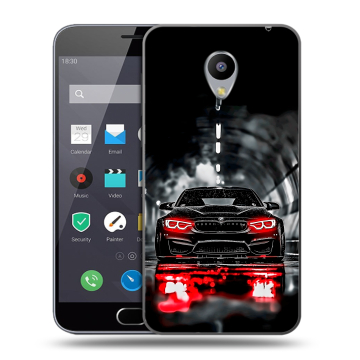 Пластиковый чехол на Meizu M2 Note с принтом BMW БМВ