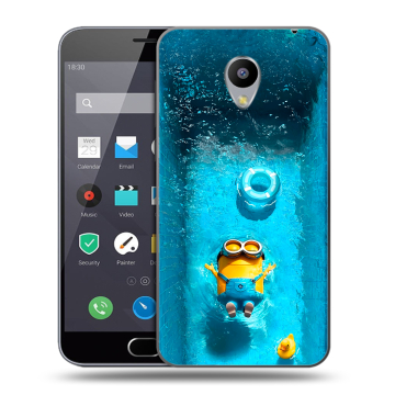 Пластиковый чехол на Meizu M2 Note с принтом Миньоны