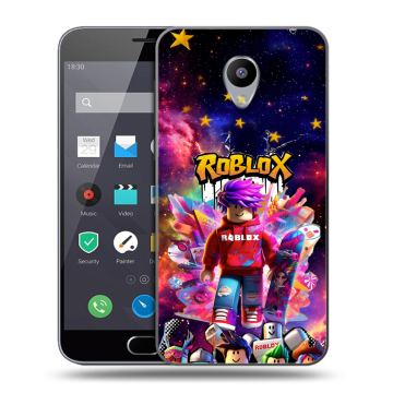 Пластиковый чехол на Meizu M2 Note с принтом Roblox Роблокс