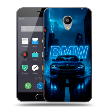 Пластиковый чехол на Meizu M2 Note с принтом BMW БМВ