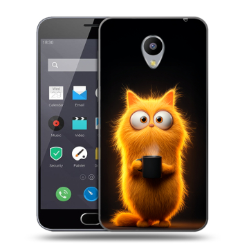 Пластиковый чехол на Meizu M2 Note с принтом Смешной кот Пластиковый чехол на Meizu M2 Note с принтом Смешной кот