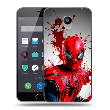 Пластиковый чехол на Meizu M2 Note с принтом Spiderman Человек паук Пластиковый чехол на Meizu M2 Note с принтом Spiderman Человек паук