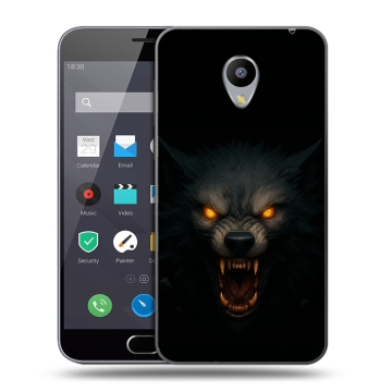 Пластиковый чехол на Meizu M2 Note с принтом Волк