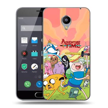 Пластиковый чехол на Meizu M2 Note с принтом Adventure time Время приключений