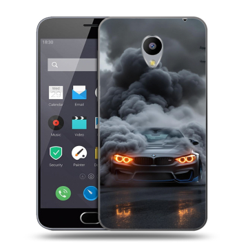 Пластиковый чехол на Meizu M2 Note с принтом BMW БМВ