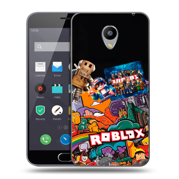 Пластиковый чехол на Meizu M2 Note с принтом Roblox Роблокс