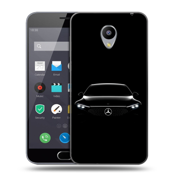 Пластиковый чехол на Meizu M2 Note с принтом Mercedes Мерседес