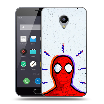 Пластиковый чехол на Meizu M2 Note с принтом Spiderman Человек паук